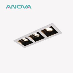 China Recessed Spotlight Downlight Frame Triple-head GU10 MR16 Commercial Adjustable wholesale