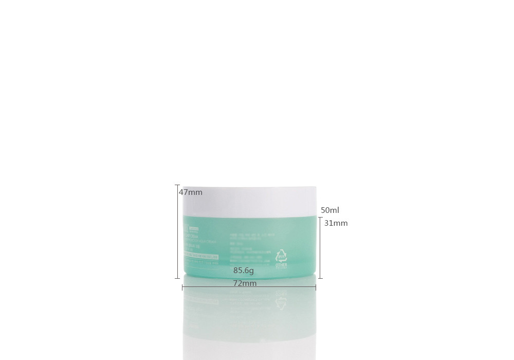 50ml PS Combination Green Cosmetic Plastic Jar With Screw Cap
