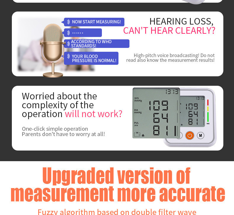 Arm Type OEM Electronic Home Blood Pressure Device Intelligent