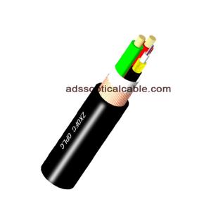 China 6 Core OPLC Hybrid Fiber Optic Cable , Composite Low Voltage Outdoor Cable G652D wholesale