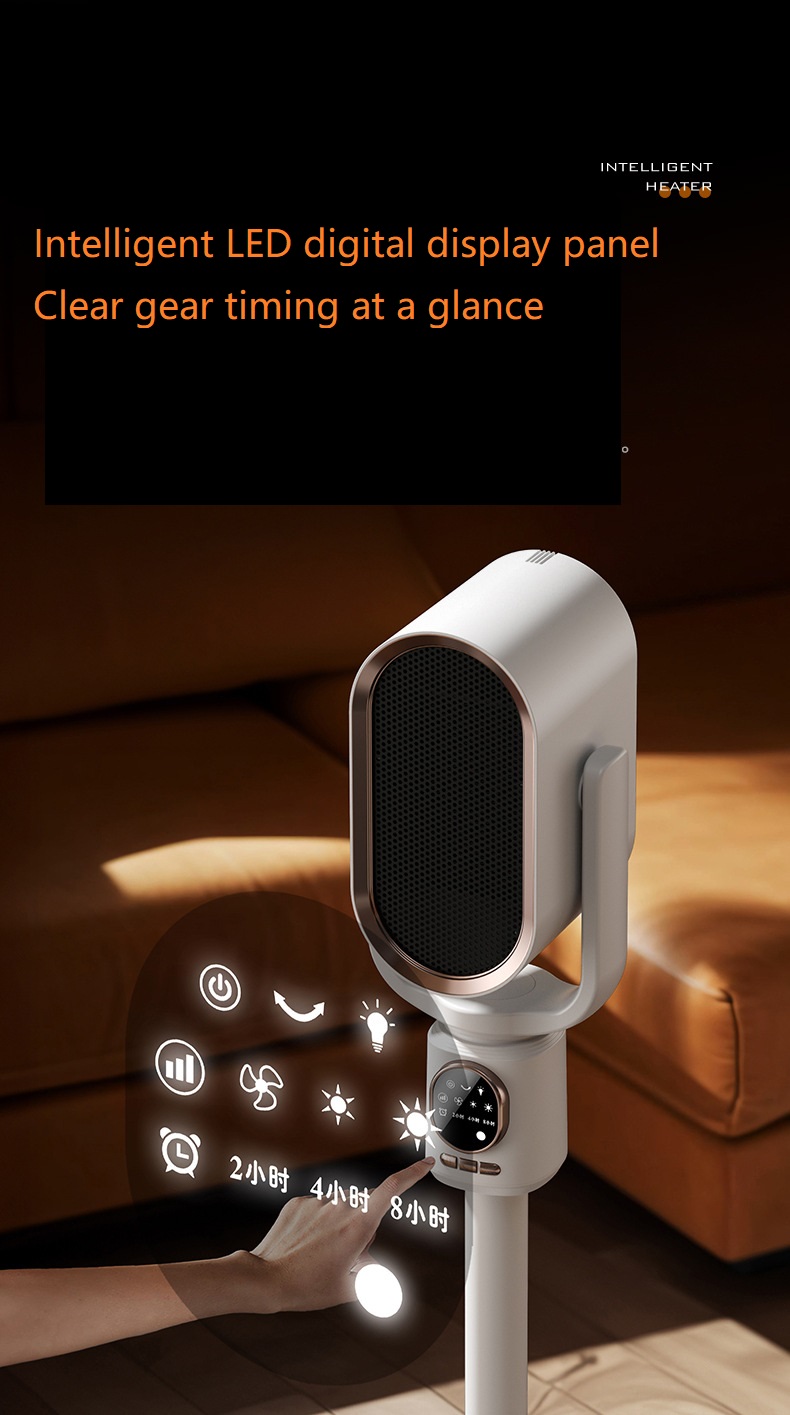 English Operating Language 2-in-1 Cold Warm Air Ceramic PTC Heater with Remote Control