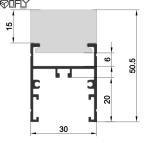 Oblong Suspended LED Profile 36*20mm Aluminum LED Profile For LED Strip Lighting