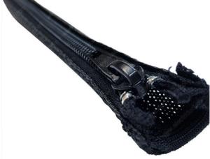 China Flexible Black PET Zipper Cable Sleeve Braided Wrap For Wire Protection wholesale