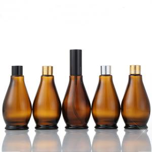 China Makeup Essential Oil Container , No Leakage Dark Glass Dropper Bottles wholesale