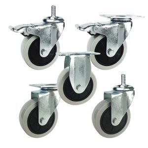 220lbs Loading Industrial Trolley Wheels , PP 5 Inch Trolley Wheels