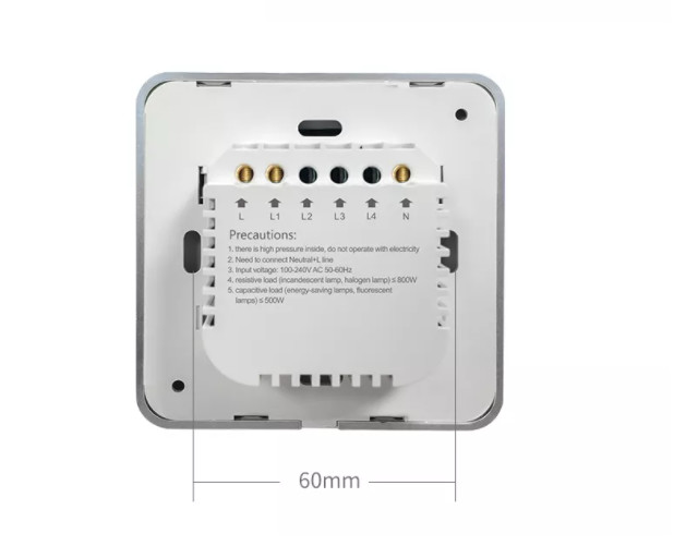 Glomarket 1 Gang Tuya Wifi Switch Curved Surface Manual Smart Wifi Touch Wall Switch