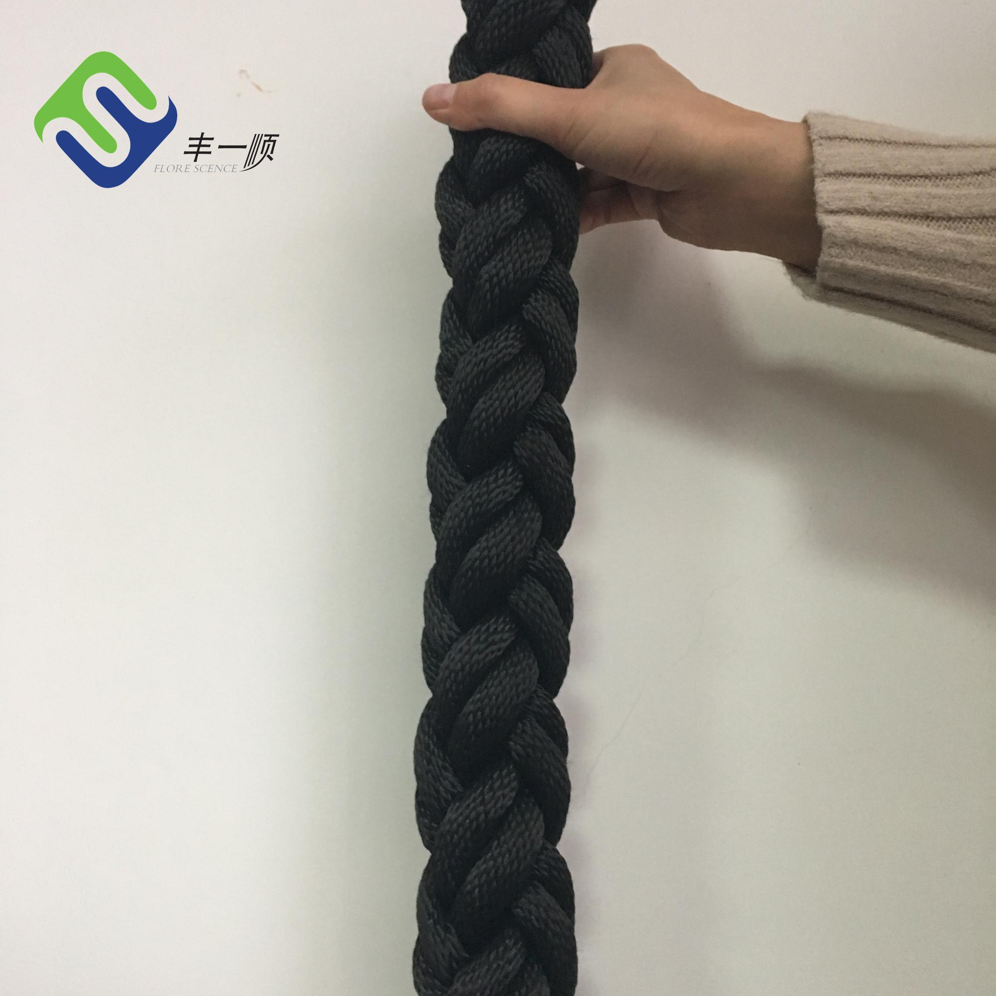 Heavy Duty Multi Color 8 Strand Braided Polyester Rope 64mm For Ship Mooring
