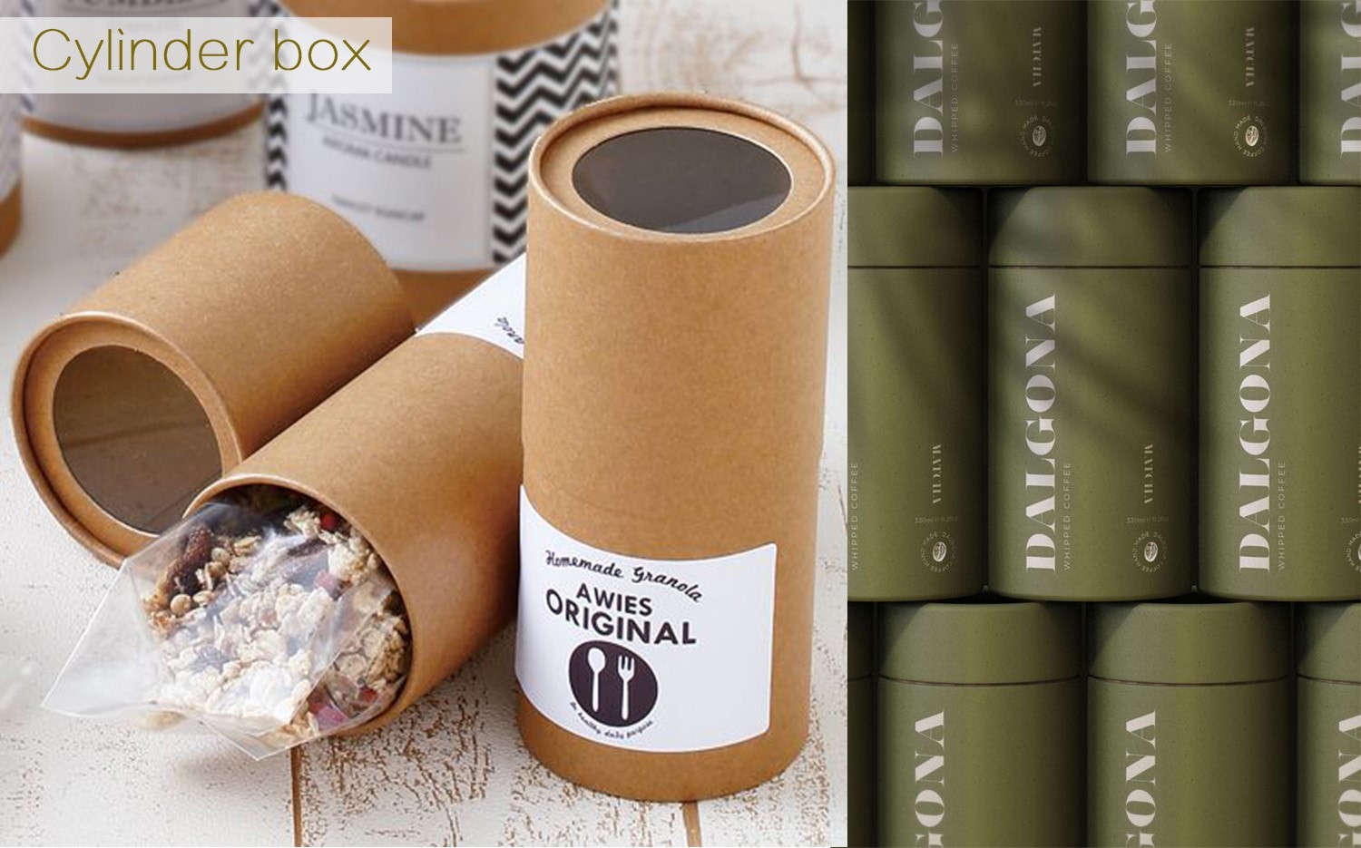 Eco Friendly Biodegradable Cardboard Cylinder Packaging 4C Printing