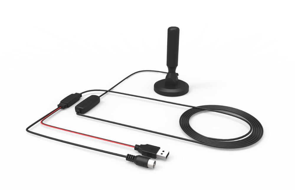Customized Connect Type 30dBi Magnetic Base DVB-T TV Antenna for Digital HDTV Reception