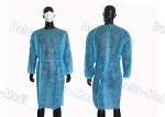 Blue PP Long Sleeve Hospital Disposable Isolation Gowns Anti Dust For Lab /