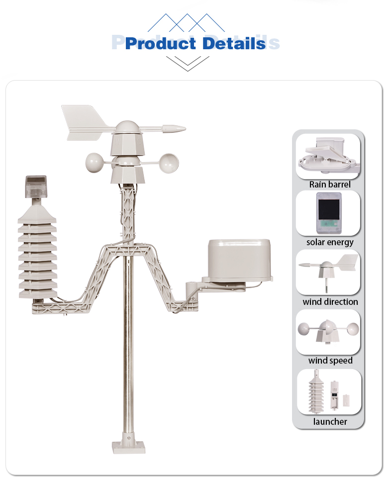Digital Weather Station With Wireless Outdoor Sensor Black And Silver Wind Speed Range 0-50m/S