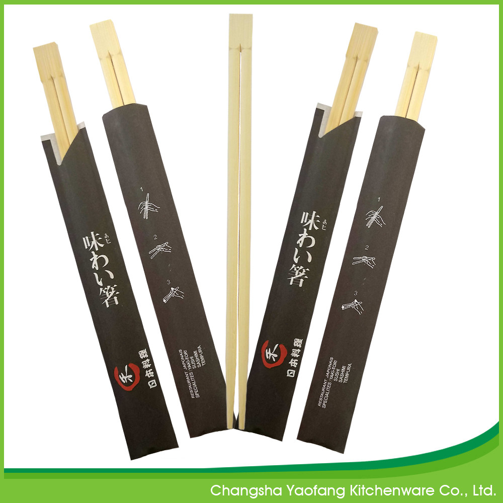 Biodegradable Disposable Bamboo Chopsticks Restaurant Twins 24cm Customized