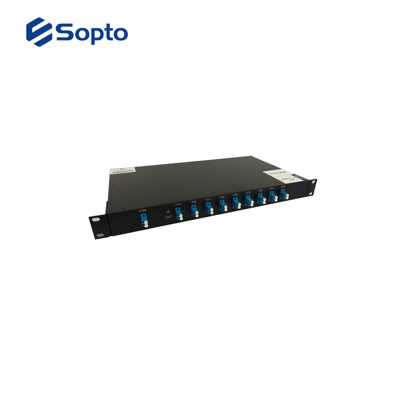 19 Inch Rack Optical Fiber WDM DWDM 100GHz Mux / Demux 2x16 Wavelengths