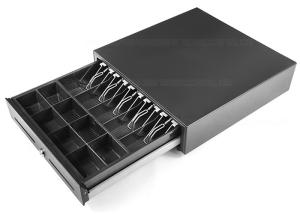 China 6.8 KG Metal Money Box Touch Button Cash Drawer 3 Position Key Lock 410T wholesale