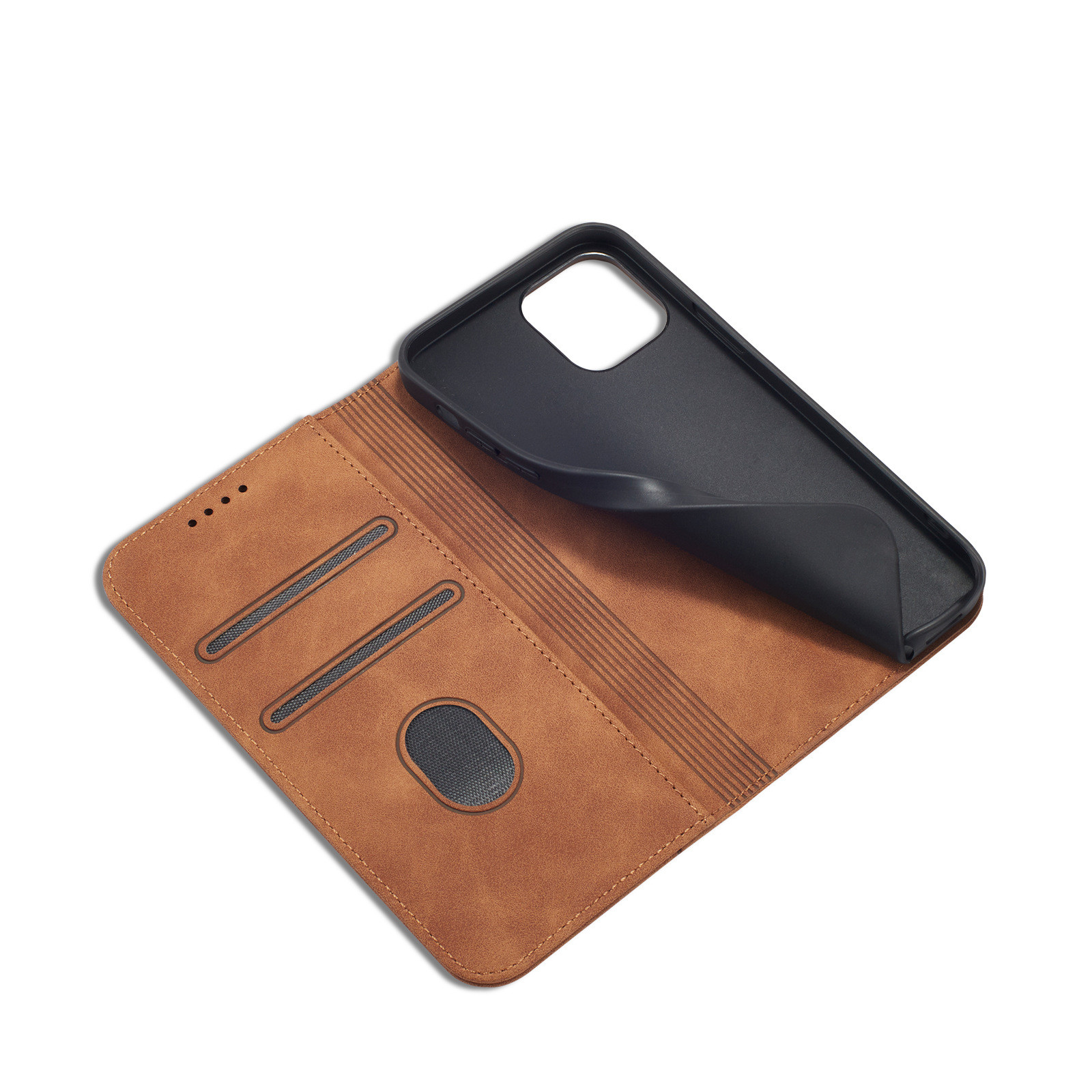 Retro Wallet Phone Case , Leather Protective Case Card Pocket Holder For Iphone XS