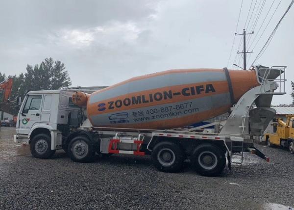 Quality 15m3 Second Hand Concrete Mixer Trucks , Ready Mix Concrete Truck SINOTRUCK 8x4 Chassis for sale