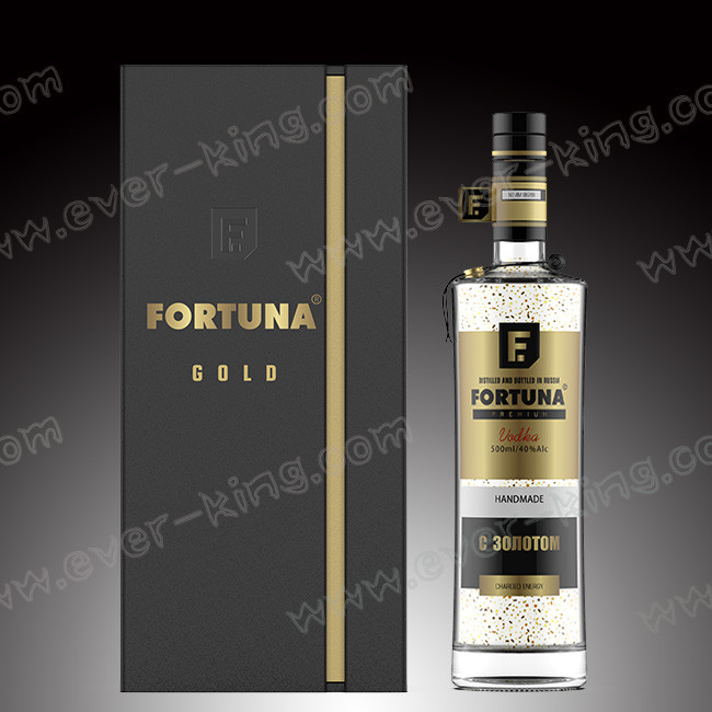 500ML Flint Glass Vodka Liquor Bottle With Cork Seal