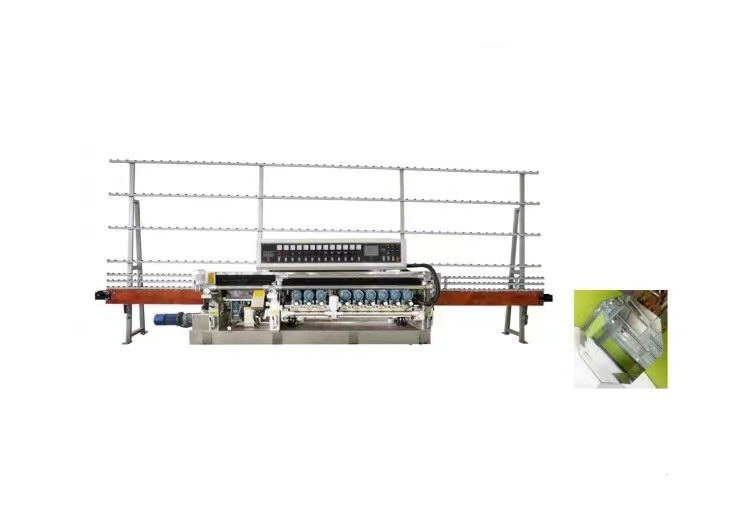 9 Motor Vertical Glass Edge Beveling Polishing Grinding Machine