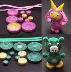 Colorful craft corrugated quilling paper for DIY toys / handcraft kids hand