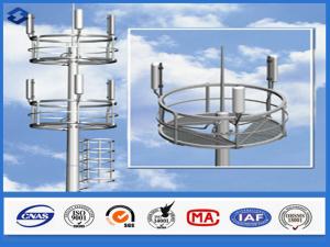 China Q345 steel material monopole telecommunications tower 6 - 28 mm Thickness wholesale