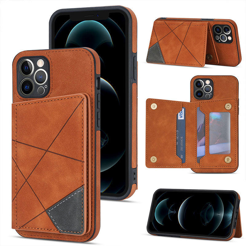 Luxury Flip Back Cover PU Leather Wallet Phone Case For iPhone 15 Pro Max With Holder