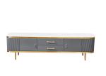Rock Plate Metal Living Room TV Unit Coffee Table Set