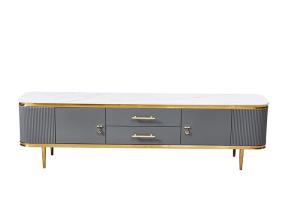 China Rock Plate Metal Living Room TV Unit Coffee Table Set wholesale