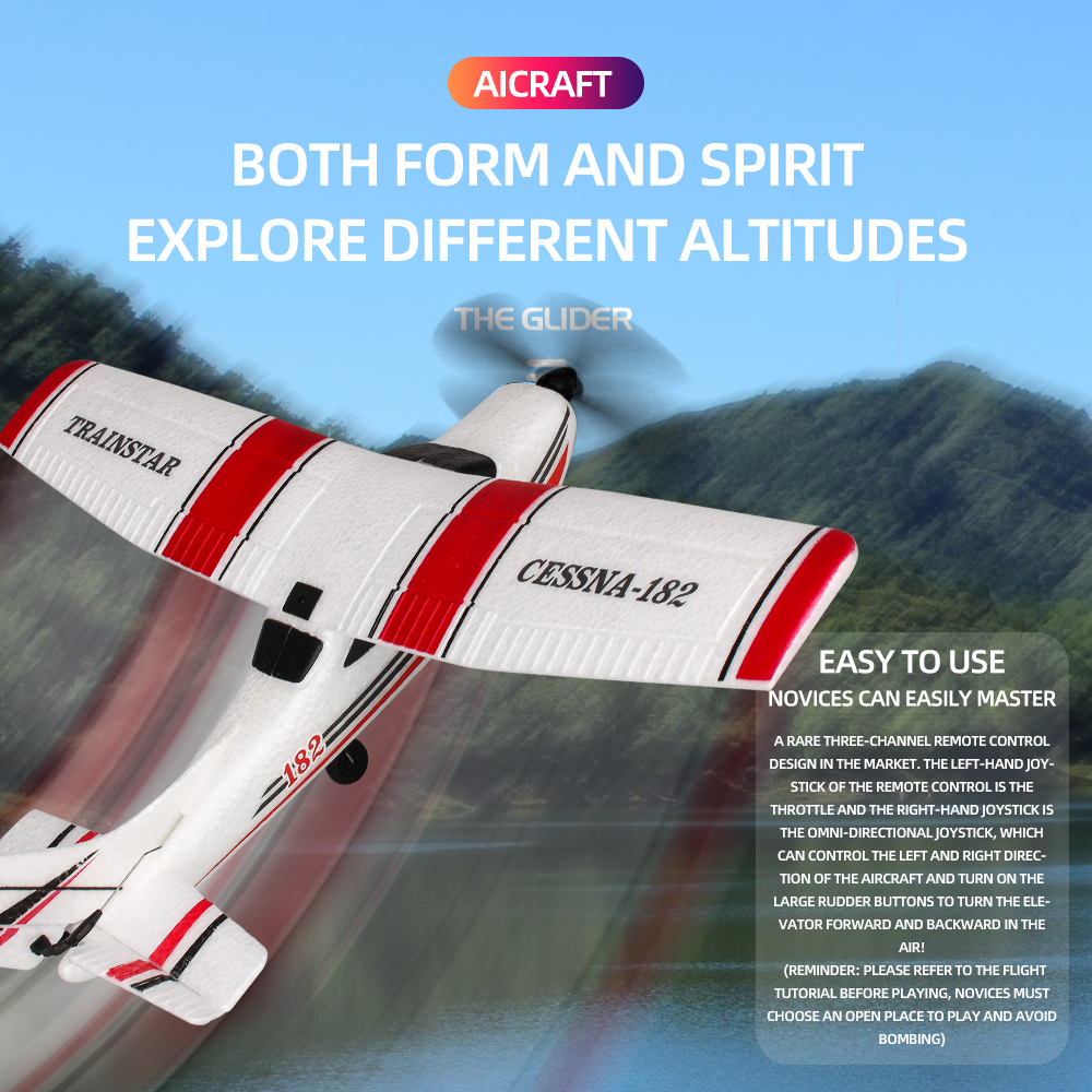 Package Includes Batteries Simulation Model Airplane RC Plane for Children and Adults
