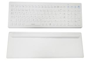Ergonomics Silicone Wireless Medical Keyboard 106 Keys With Back Pad