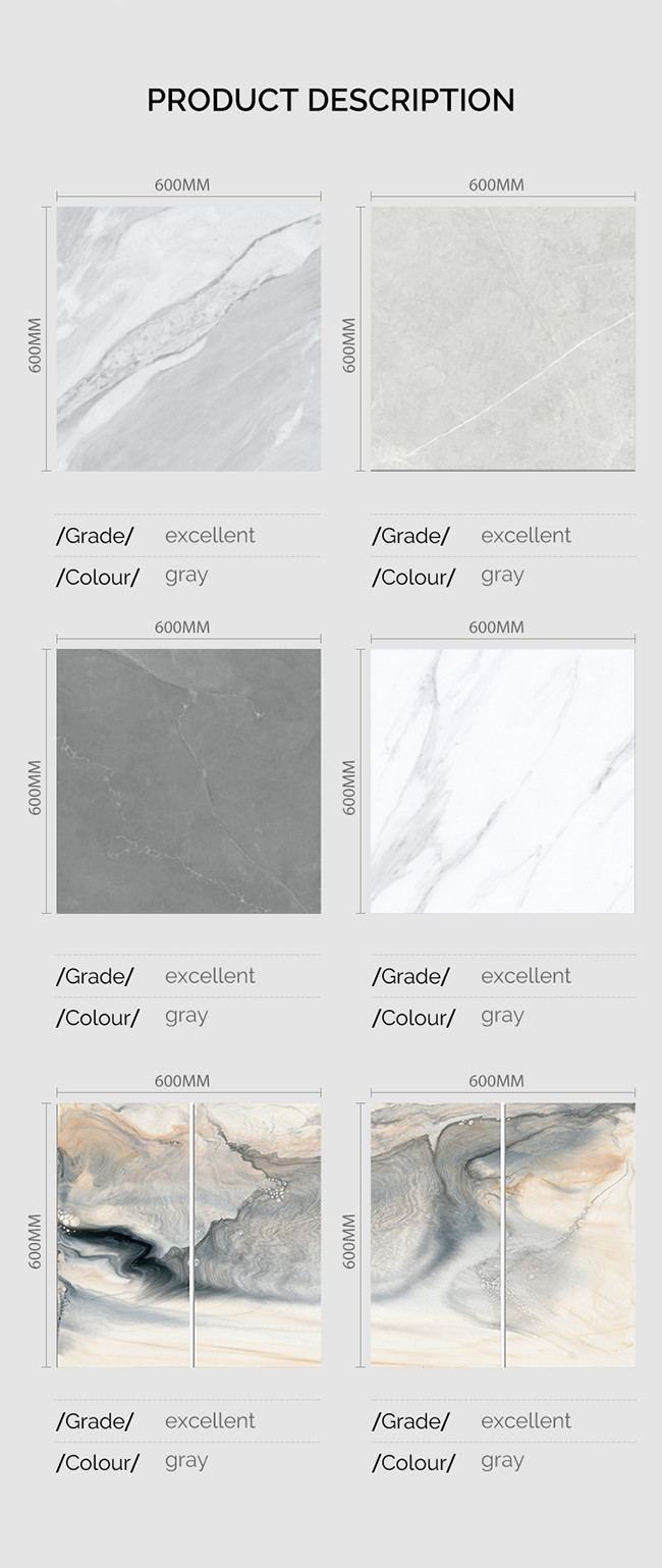 1152SQM 9.7mm Thick Full Body Porcelain Tiles Lappto Terrazzo Semi Polished Glazed