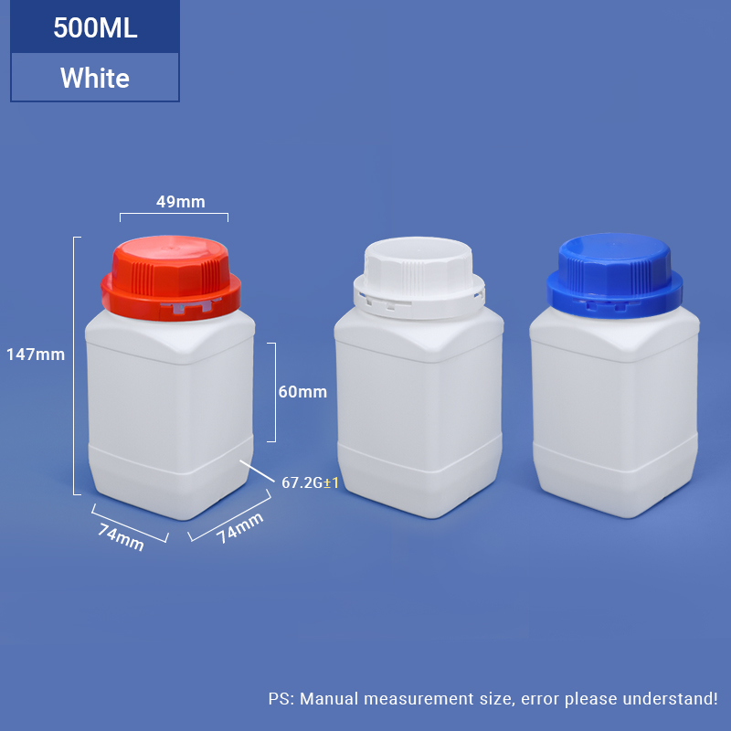 Eco Friendly HDPE Plastic Containers Bulk Bottles 250ml 500ml 1000ml