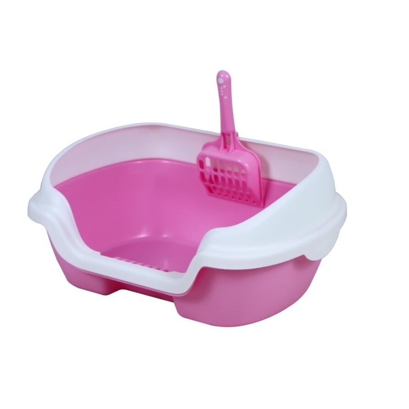 Multicolor PET Open Cat Litter Tray Large Opening Litter Tray