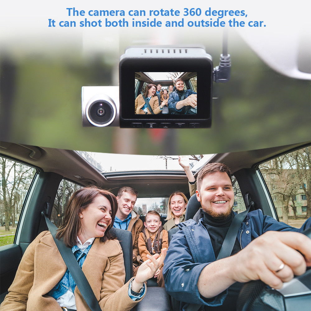 2 Inch 4K GPS Dash Cam Auto Driving Recorder Car DVR Rear View