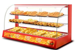 China 1200W Food Warmer Showcase , 240V Glass Cake Display Cabinet wholesale