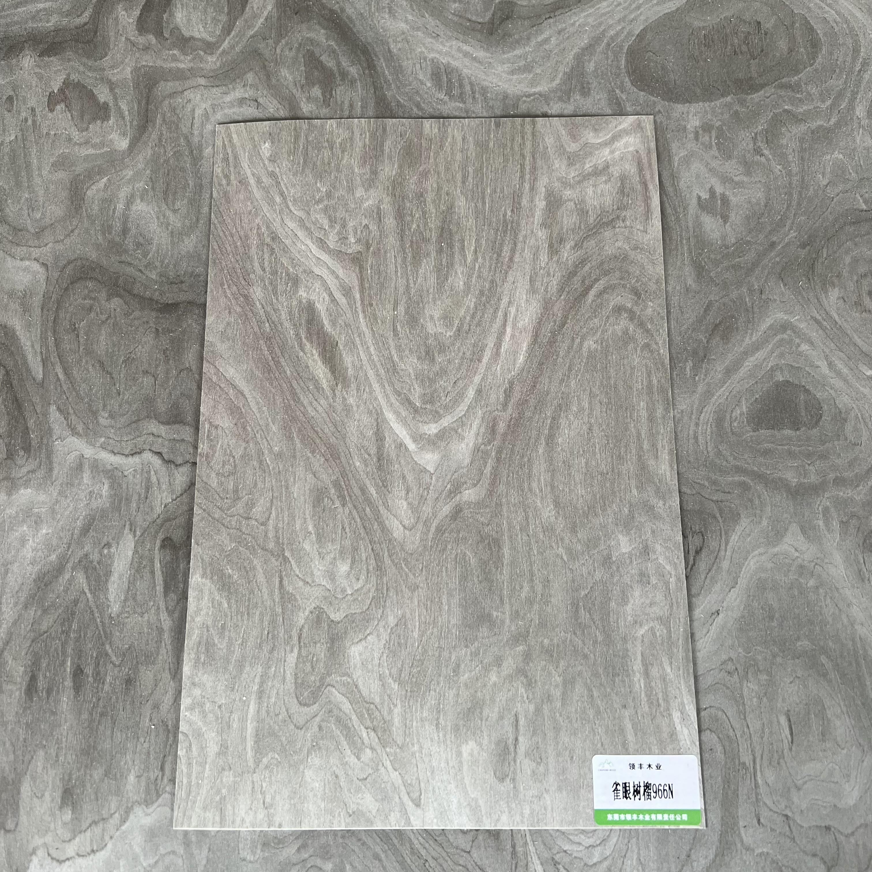 Engineered Wood Veneer Grey Burl Color Reconstituted Wood Veneer for MDF Plywood and Furniture