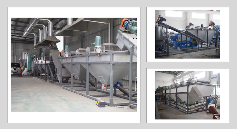 PET 8m Plastic Recycling Washing Line 5.5kw Sink Float Plastic Separation