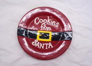 China Festive Christmas Ceramic Santa Plate Handmade Dolomite Dinner Dishes wholesale