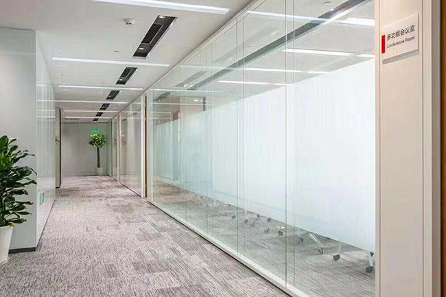 5mm Frameless Glass Demountable Partition Wall Full Height