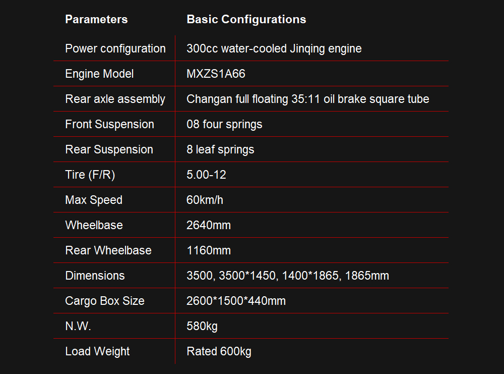300Cc Gasoline Fueled Cargo Truck Tricycle for West Africa Nigeria High Grade Ability