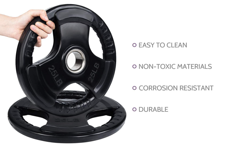 Gym Equipment Rubber Weight Plates Commercial Free Weights Weight Lifting