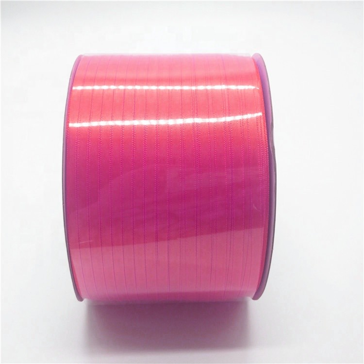 Single Sided Decorative Satin Ribbon Golden / Purple / Pink Color For Garment