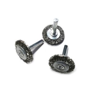 China 6mm Dia Rod T Shape Radial Crimped Steel Wire Brush wholesale