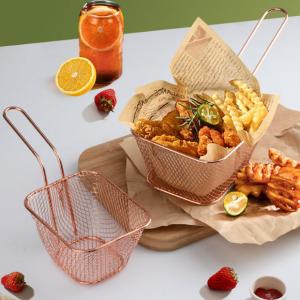 China Long Handle Stainless Steel French Fries Fry Basket Kitchen Accessories wholesale