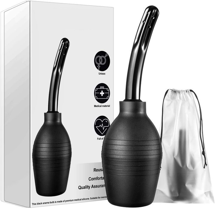 Easy Squeeze Enema Bulb Flexible Tip Anal Silicone Douche Bpa Phthalates Free