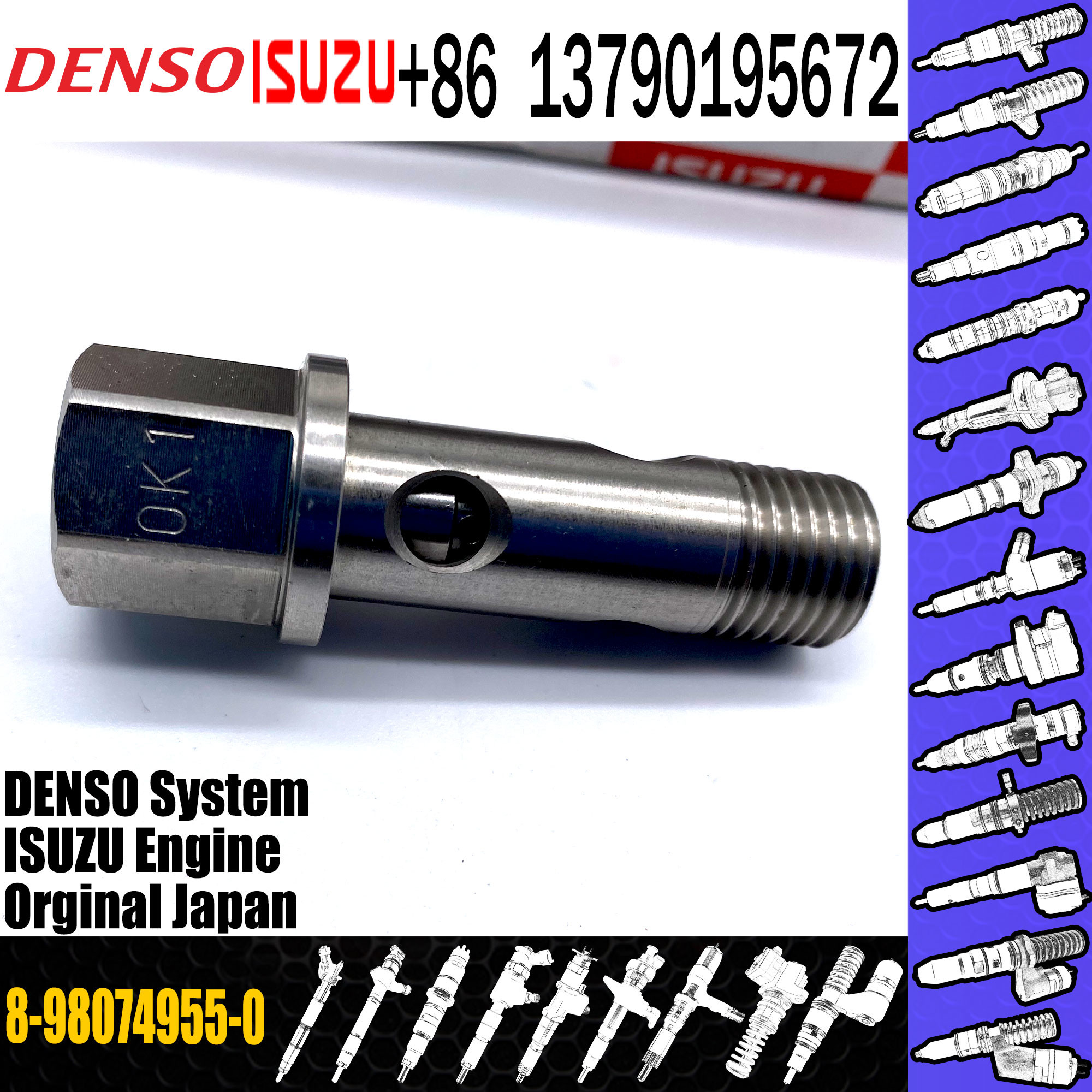 Engine 4HK1 Injector Control Valve Diesel Pump Pressure Valve 6HK1 ZAXIS200-3