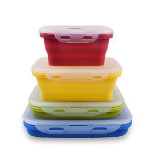 China 800ml 1200ml Silicone Lunch Containers Collapsible Silicone Lunch Box wholesale