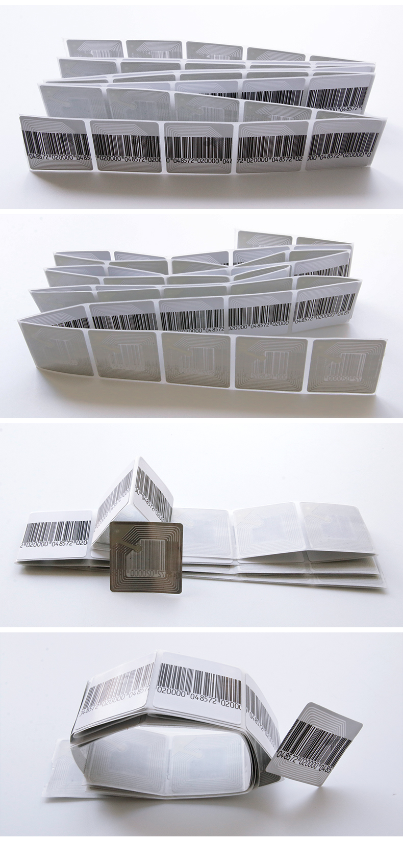 Holy 40*40mm Anti Theft Sticker Eas Soft label RF 8.2MHz Stickers Label For Garment Barcode Eas RF Sensor Sticker