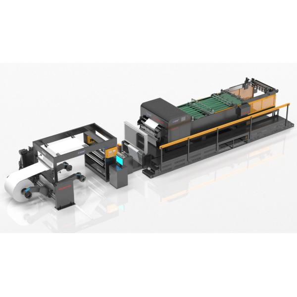 Sheet machinery close-up view