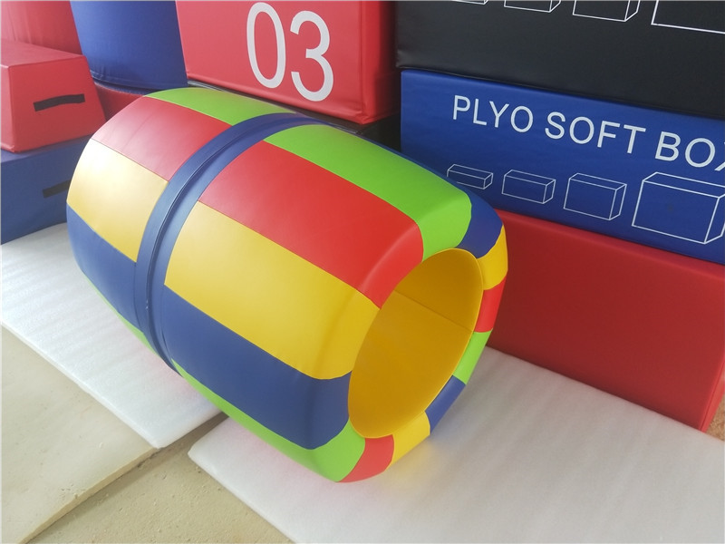 Fitness Training Drum Octagonal Rainbow Roller for Kindergarten Parent-Child Bonding