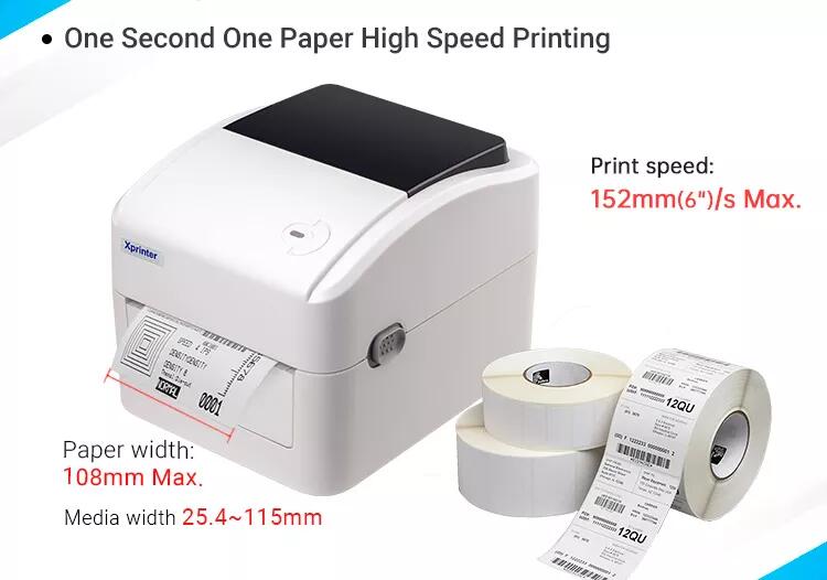4x6 Barcode Label Roll Thermal Shipping Label Printer